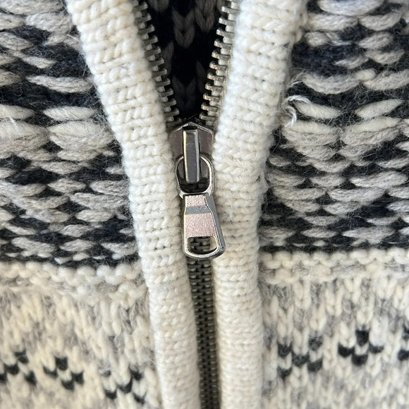 Gap Women’s Sz L Cowichan FairIsle Wool Alpaca Blend Zip Up Sweater Jacket - Picture 6 of 10